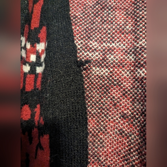 Peyton Open Front Cardigan Burgundy and Black | LuLaRoe - Picture 6 of 8